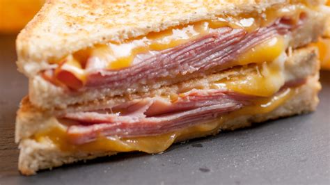 jeff mauro s perfect grilled cheese with ham