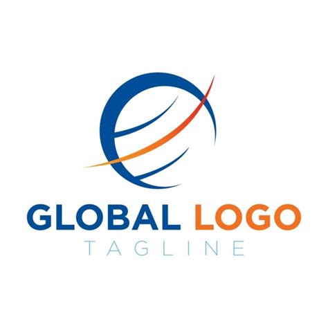 Free Vector Global Logo Blue And Orange