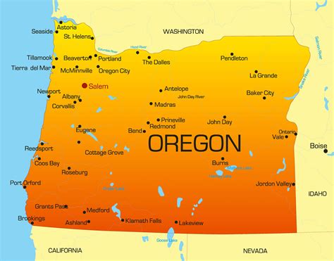 Oregon Map - Guide of the World