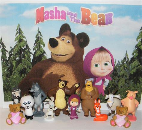 Buy Happitoys Masha And The Bear Deluxe Figure Set Of 12 Toy Kit With 2