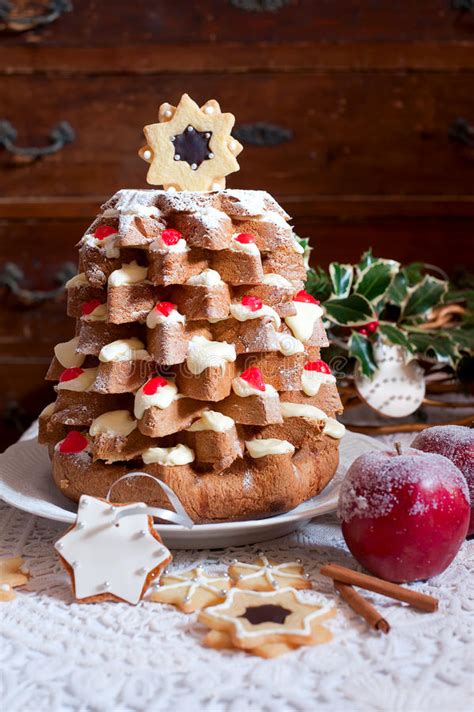 Renee comet ©© 2016, television food this soft sandwich cookie brings alex back to her childhood: Christmas tree Pandoro stock photo. Image of dessert ...