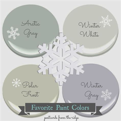 Colours on screen may vary from actual paint. Deep freeze edition ~ Favorite Paint Colors | Postcards ...
