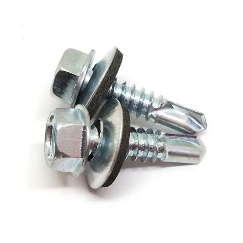 Hex Self Tapping Hex Self Drilling Screw M63 50 Din7504k Epdm Washer Bonded Screw Buy