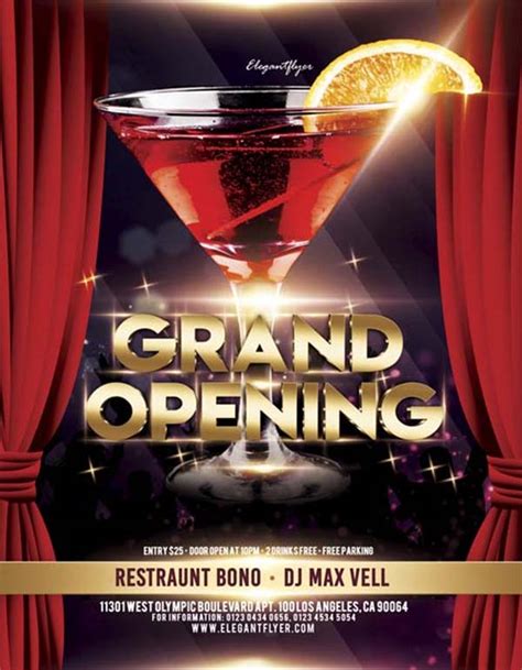 Free Grand Opening Flyer Templates Free Photoshop Vector Png