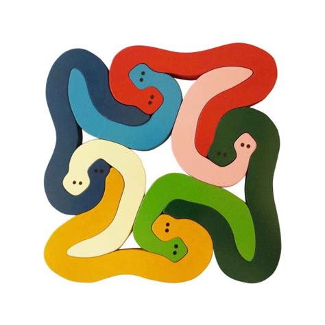 Large Wooden Snakes Puzzle Jigzoos Australia Jigzoos