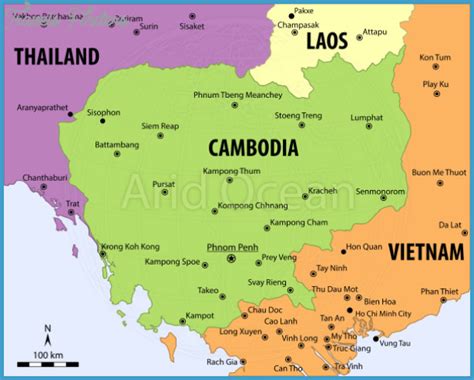 Cambodia Map Travelsfinderscom