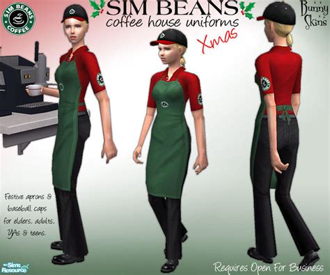 The Sims Resource Sim Beans Teen Girl Xmas Uniform