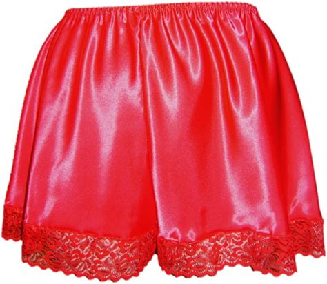Armona Ladies Satin French Knickers Red Plus Sizes Size 10 To 26