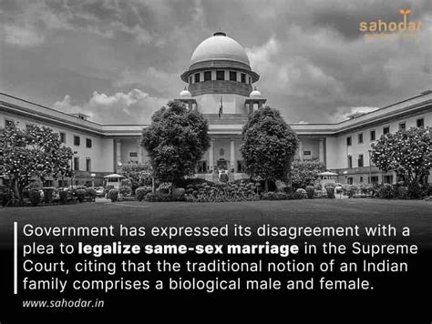 Government Has Expressed Its Disagreement With A Plea To Legalize Same Sex Marriage In The