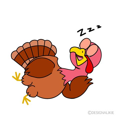 Sleeping Turkey Cartoon Free Png Image｜illustoon