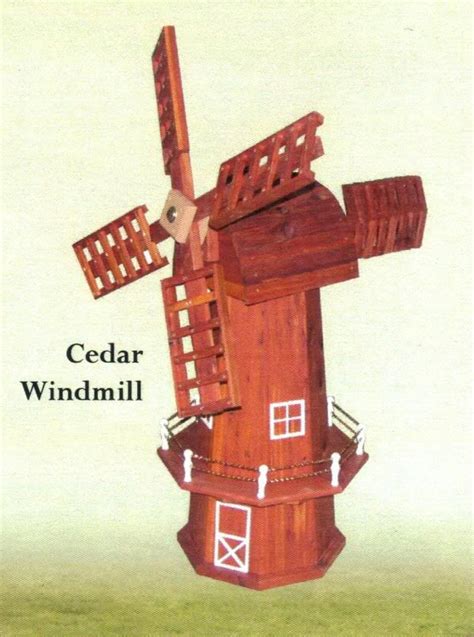 Amish Wooden Windmill Outdoor Garden Yard Patio Decor Solid Cedar Wood