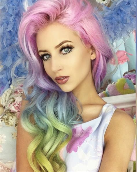Pin By Jillian Rogue Larussa On Rainbow Hair Rainbow Hair Mermaid