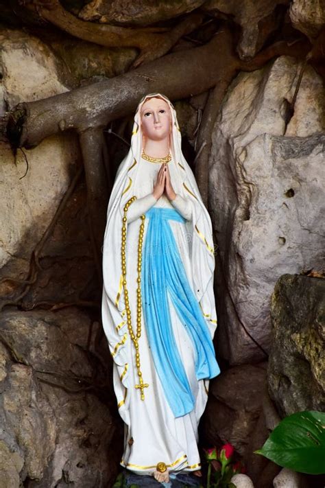 Statue Of Our Lady Of Grace Virgin Mary Stock Image Image Of History