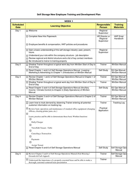 Employee Development Plan Template Word Unique Employee Training Plan