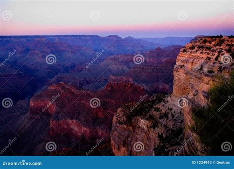 Grand Canyon Purple Sky Stock Image Image Of United Scenery 1224945