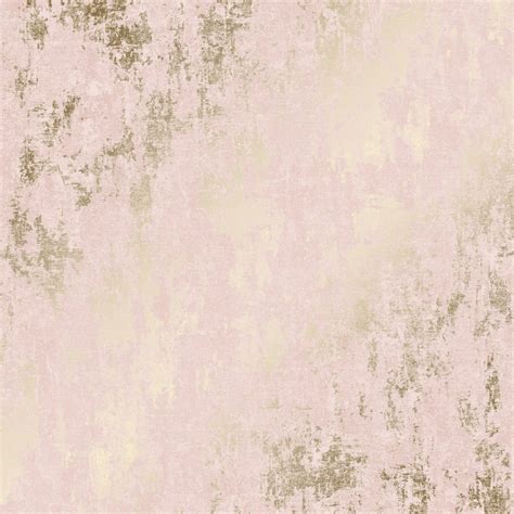 Milan Metallic Wallpaper Blush Pink Gold Wallpaper From
