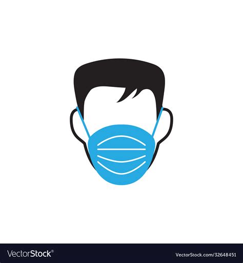 Face Mask Icon Design Template Isolated Royalty Free Vector