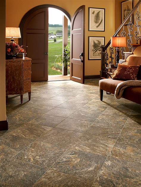Allure floating vinyl plank flooring is a great vinyl floor product for bathroom or kitchen flooring when installed properly, but a failure of the adhesive strips. Armstrong Luxury Vinyl Tile | LVT | Brown Stone Look ...