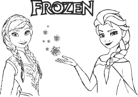 Gambar Mewarnai Frozen Elsa Dan Anna