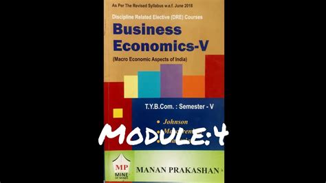 Tybcom Semester Business Economics Module Manan Prakashan Notes Tybcom Youtube