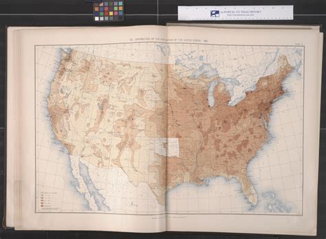 Distribution Of The Population Of The United States 1890 Side 1 Of 1