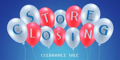 Store Closing Vector Illustration Background Stock Vector