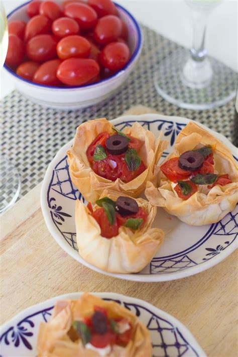 Pudding cups make for a fancy but simple treat for any party. Tomato & Goat Cheese Phyllo Cups | The Greek Glutton ...
