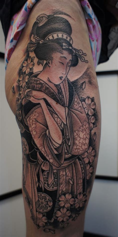 Hans Schröder Immovable Tattoo Malmö Sweden Geisha thigh