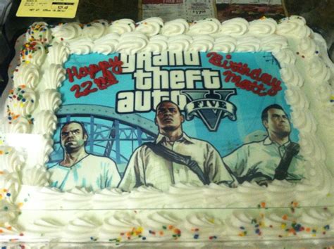 Grand Theft Auto Birthday Cake