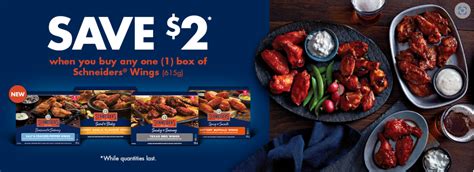 Canadian Coupons Save 2 On The Purchase Of Schneiders Wings