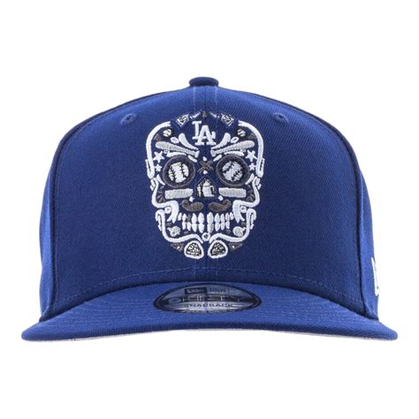 Los Angeles Dodgers Sugar Skull Day Of Dead Snapback Hat 9fifty Blue
