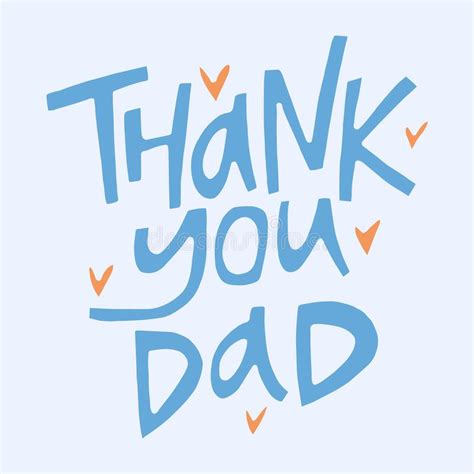 Thank You Dad Hand Drawn Quote Creative Lettering Illustration