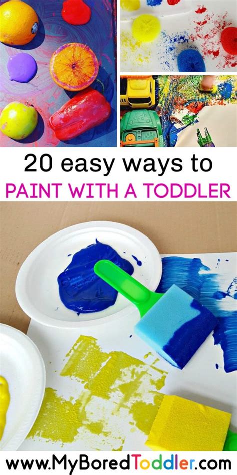 20 Easy Toddler Painting Ideas My Bored Toddler