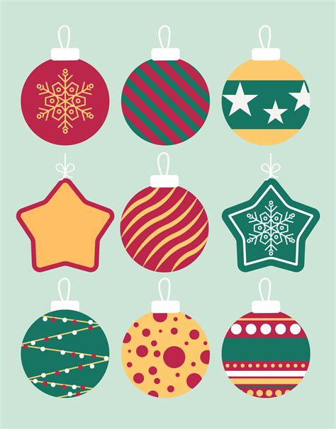 10 Best Free Printable Christmas Ornaments Cutouts Pdf For Free At