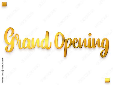 Grand Opening Gold Text Calligraphy Transparent Png Stock Illustration