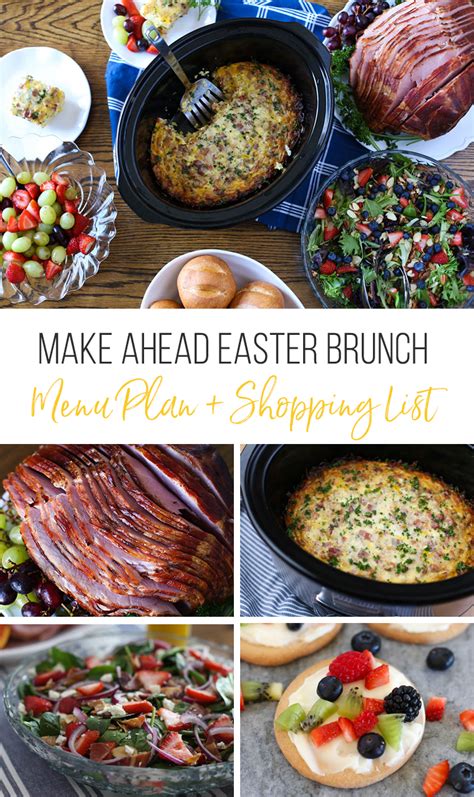 Make Ahead Recipes For Easter Brunch Printable Shopping
