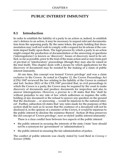 Read public interest chapter 1 english online. CHAPTER 8 PUBLIC INTEREST IMMUNITY.pdf | Discovery (Law ...