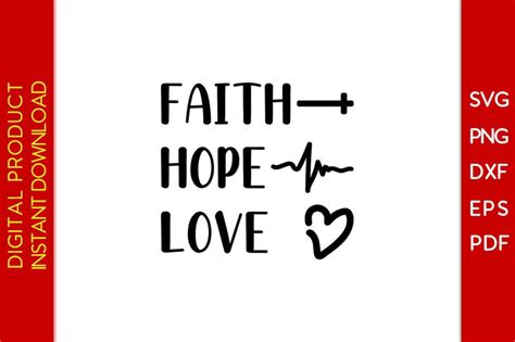 Faith Hope Love Christian Svg Png Pdf Cut File So Fontsy