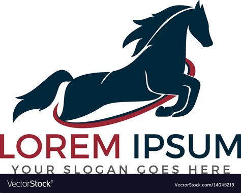 Stallion Horse Race Logo Royalty Free Vector Image