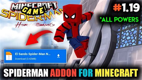 Spiderman Addon For Minecraft Pe 119 Youtube