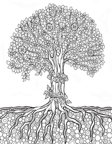 Tree Coloring Pages For Adults At Getdrawings Free Download