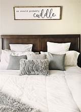 Build an eclectic arrangement above your bed. Grey and whites in bedroom. Loving this Above bed wall art ...