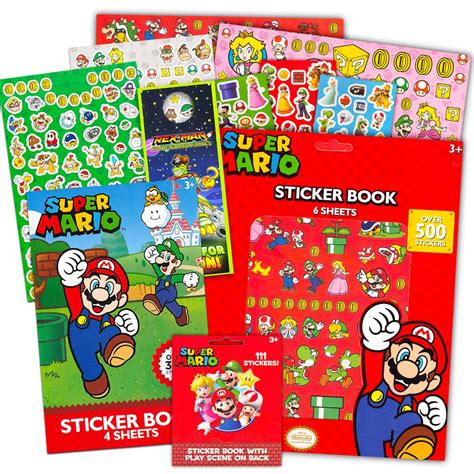 Nintendo Mario Sticker Ultimate Pack Set Over 600 Super Mario Stickers