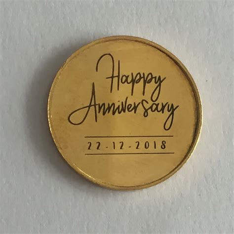 Photo Engraved 22k Gold Coin Best Wedding Anniversary T