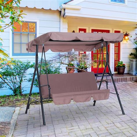 Buy products such as costway loveseat patio canopy swing glider hammock cushioned steel frame outdoor at walmart and save. Freeport Park Higham Steel Fabric Outdoor Canopy Porch ...