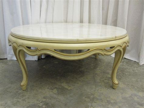 Round coffee tables are classic in any home making it look great. French Style Round Beligum Marble Top Coffee Table For ...
