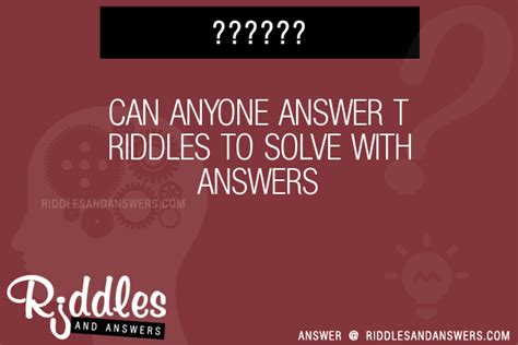 Can Anyone T Riddles With Answers To Solve Puzzles Brain Sexiezpicz Web Porn