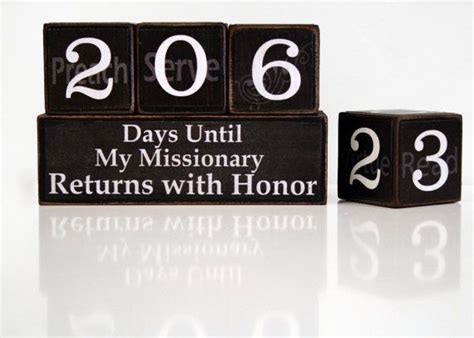 missionary count down calendar return with honor set 25 we love our missionaries a countdown