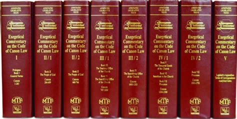 Exegetical Commentary On The Code Of Canon Law 8 Volume Set