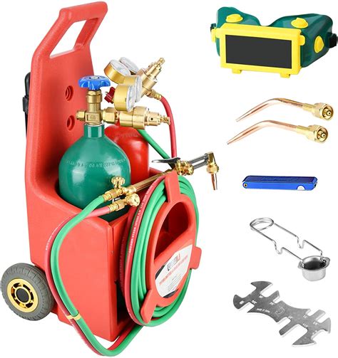 datingday professional portable oxygen acetylene oxy welding cutting torch kit w gas tank and